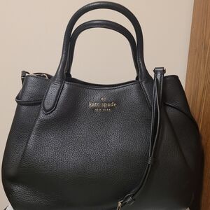 Kate Spade New York Black Leather Tote Bag
